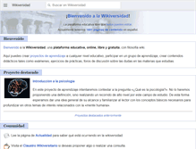 Tablet Screenshot of es.wikiversity.org