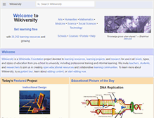 Tablet Screenshot of en.wikiversity.org