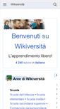 Mobile Screenshot of it.wikiversity.org